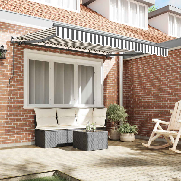 vidaXL Retractable Awning Anthracite 300 x 200 cm Fabric