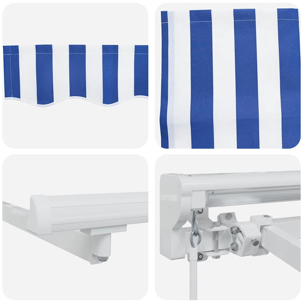 vidaXL Retractable Awning Blue 350 x 200 cm Fabric