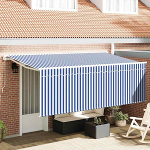 vidaXL Retractable Awning Blue 350 x 200 cm Fabric