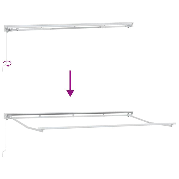 vidaXL Retractable Awning Blue 350 x 200 cm Fabric