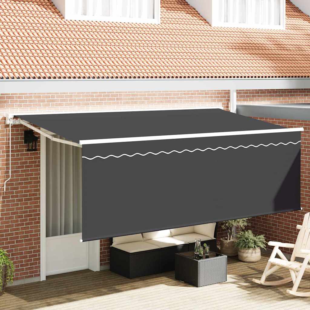 vidaXL Retractable Awning Cream 350 x 200 cm Polyester and Aluminium