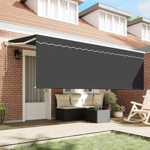 vidaXL Retractable Awning Cream 350 x 200 cm Polyester and Aluminium