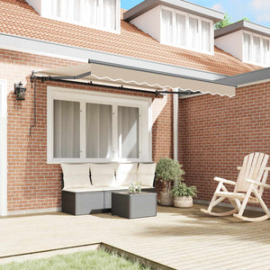 vidaXL Retractable Awning Beige 350 x 200 cm Fabric