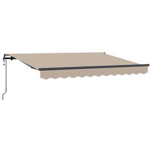 vidaXL Retractable Awning Beige 350 x 200 cm Fabric