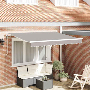 vidaXL Retractable Awning Light Grey 350 x 200 cm Fabric