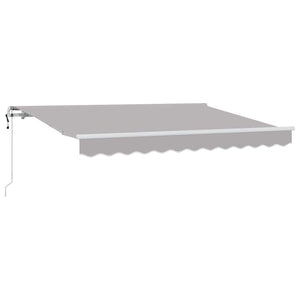vidaXL Retractable Awning Light Grey 350 x 200 cm Fabric