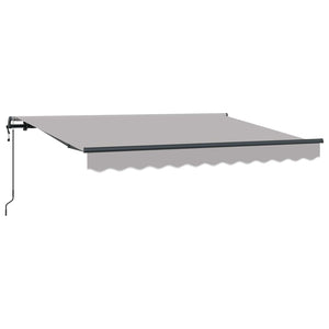 vidaXL Retractable Awning Light Grey 350 x 200 cm Fabric