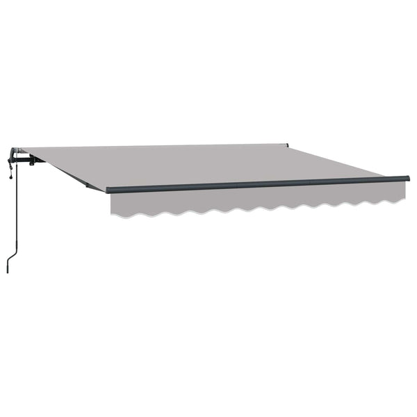 vidaXL Retractable Awning Light Grey 350 x 200 cm Fabric