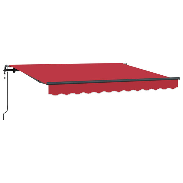vidaXL Retractable Awning Red 350 x 200 cm Fabric