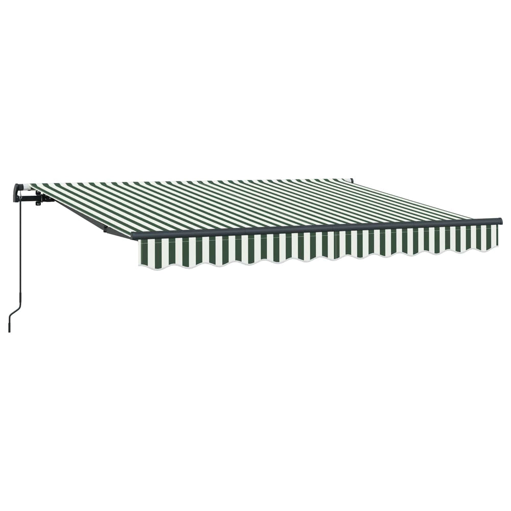 vidaXL Retractable Awning Green 350 x 200 cm Fabric