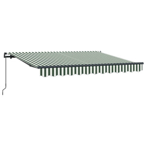 vidaXL Retractable Awning Green 350 x 200 cm Fabric