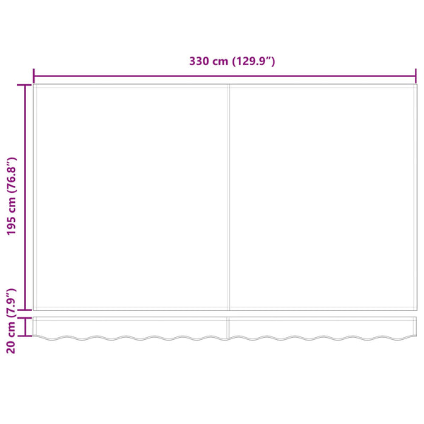 vidaXL Retractable Awning Green 350 x 200 cm Fabric