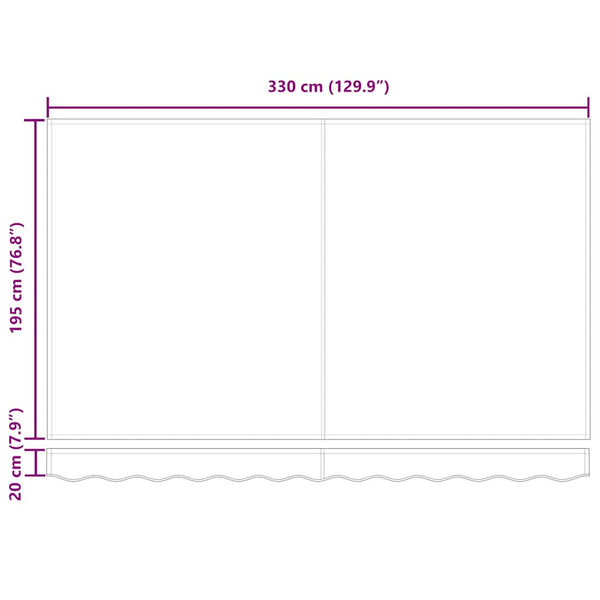 vidaXL Retractable Awning Green 350 x 200 cm Fabric