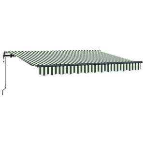 vidaXL Retractable Awning Green 350 x 200 cm Fabric