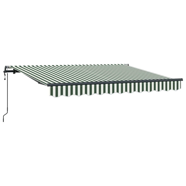 vidaXL Retractable Awning Green 350 x 200 cm Fabric
