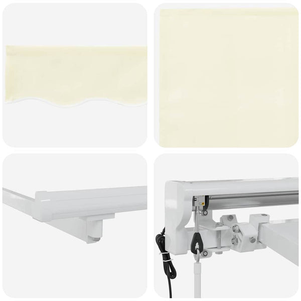 vidaXL Awning Frame Cream 400 x 200 cm Polyester with PU Coating