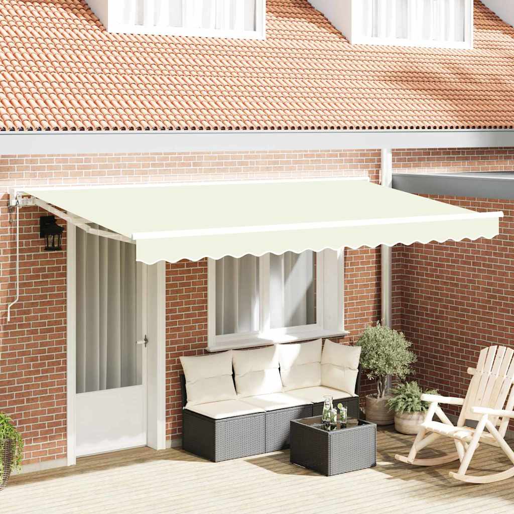 vidaXL Awning Frame Cream 400 x 200 cm Polyester with PU Coating