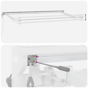 vidaXL Awning Frame Cream 400 x 200 cm Polyester with PU Coating