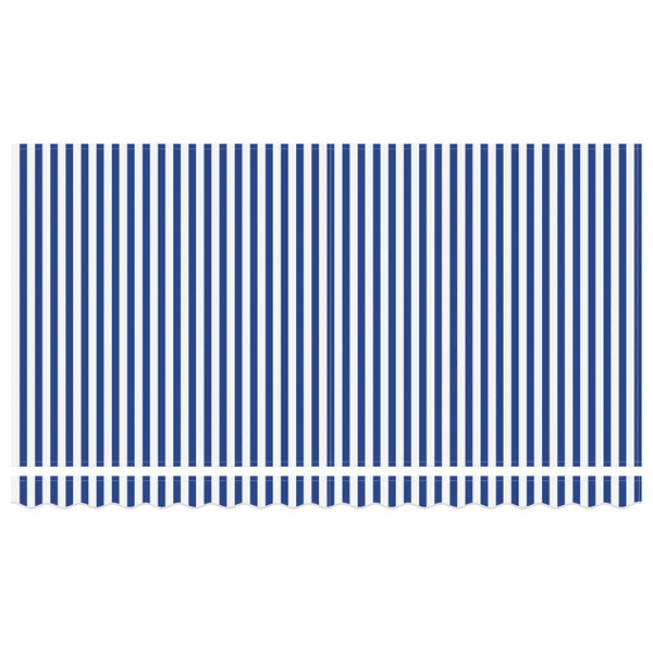 vidaXL Retractable Awning Blue and White 400 x 200 cm