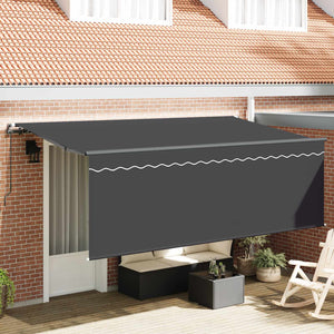 vidaXL Retractable Awning Anthracite 400 x 200 cm