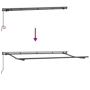 vidaXL Retractable Awning Anthracite 400 x 200 cm