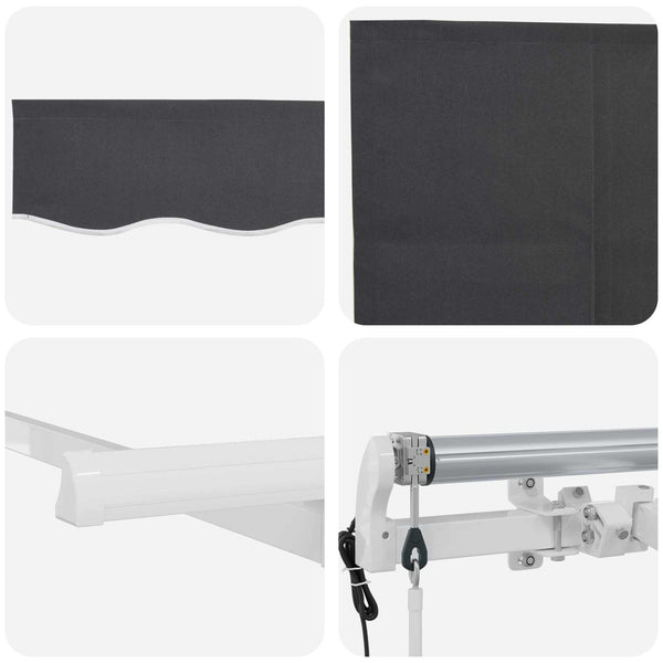 vidaXL Retractable Awning Anthracite 400 x 200 cm