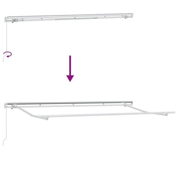vidaXL Retractable Awning Yellow 400 x 200 cm Fabric