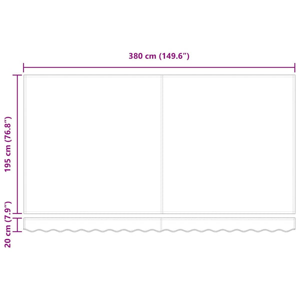 vidaXL Retractable Awning Yellow 400 x 200 cm Fabric