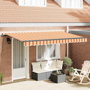 vidaXL Retractable Awning Yellow 400 x 200 cm Fabric