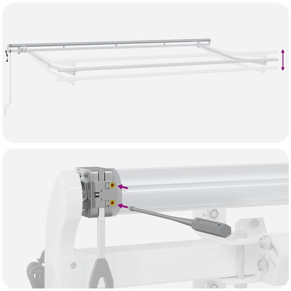 vidaXL Retractable Awning Yellow 400 x 200 cm Fabric