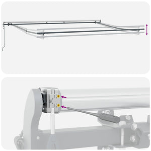vidaXL Retractable Awning Yellow 400 x 200 cm Fabric