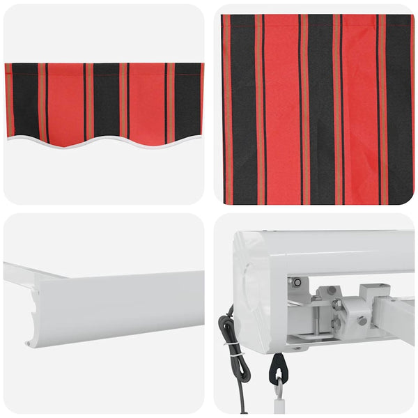 vidaXL Awning Orange and Brown 300 x 250 cm Polyester and Aluminum