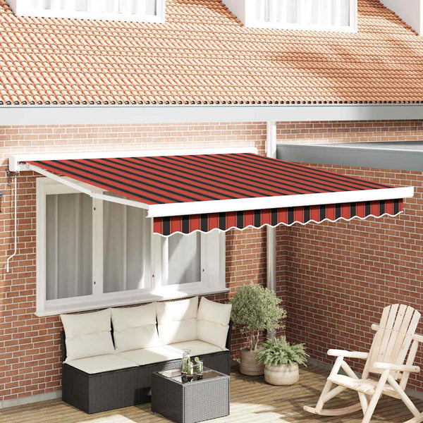 vidaXL Awning Orange and Brown 300 x 250 cm Polyester and Aluminum