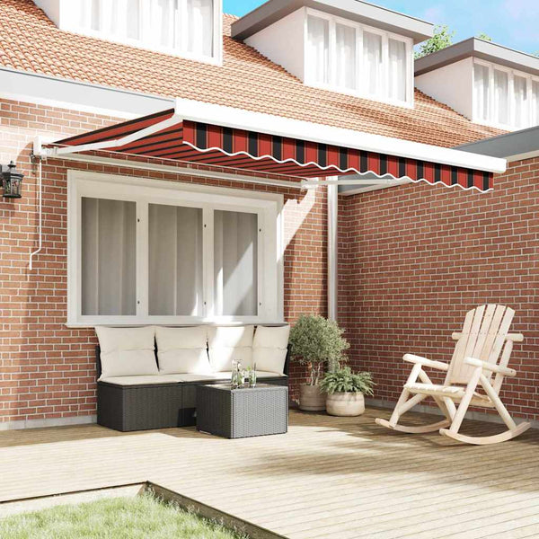 vidaXL Awning Orange and Brown 300 x 250 cm Polyester and Aluminum