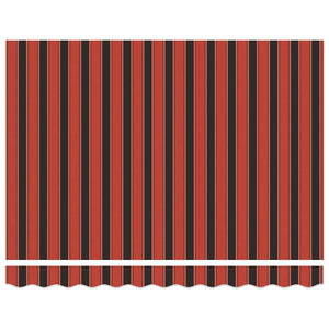 vidaXL Awning Orange and Brown 300 x 250 cm Polyester and Aluminum