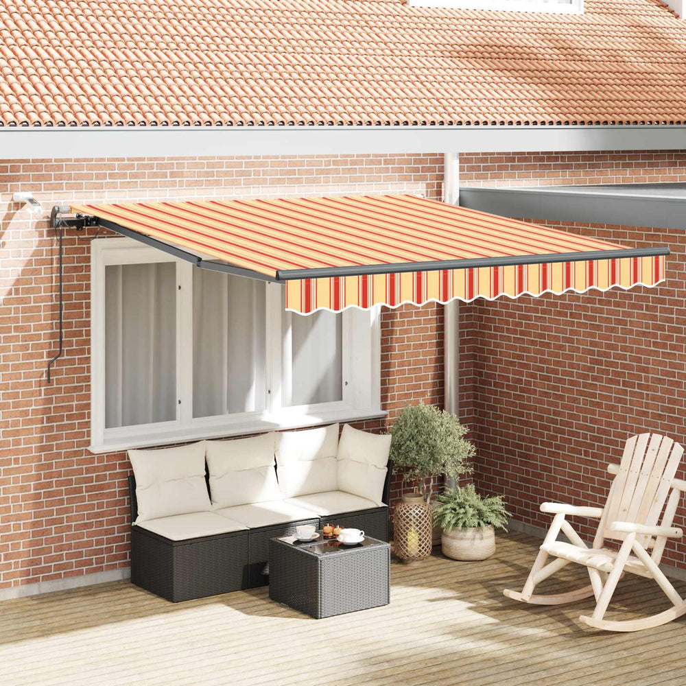 vidaXL Awning Fabric with Yellow and Orange 300 x 250 cm Polyester