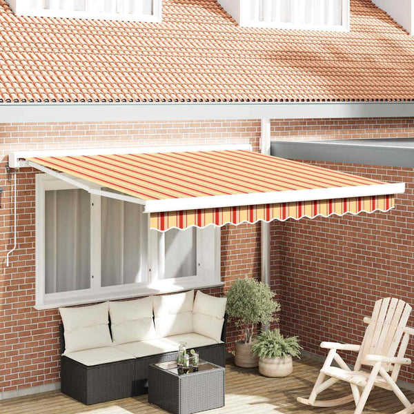 vidaXL Awning Yellow and Orange 300 x 250 cm Polyester and Aluminum