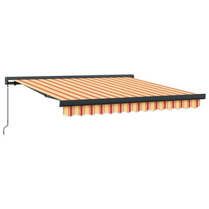 vidaXL Retractable Awning Yellow and Orange 300 x 250 cm