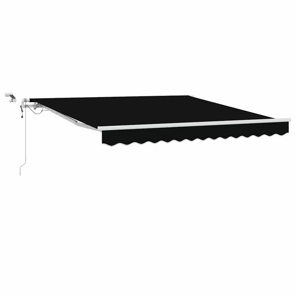 vidaXL Retractable Awning Black 300 x 250 cm Polyester and Metal