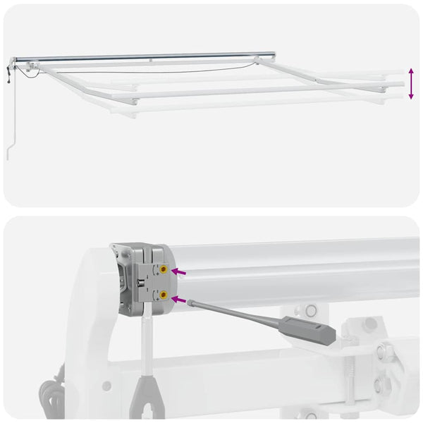 vidaXL Retractable Awning Black 300 x 250 cm Polyester and Metal