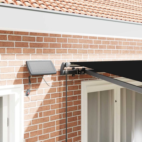 vidaXL Retractable Awning Black 300 x 250 cm Fabric