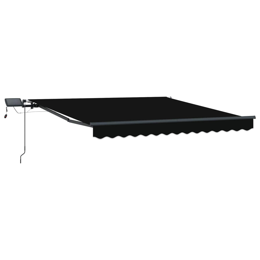 vidaXL Retractable Awning Black 300 x 250 cm Fabric