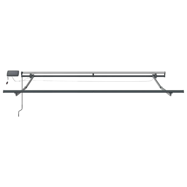 vidaXL Retractable Awning Black 300 x 250 cm Fabric