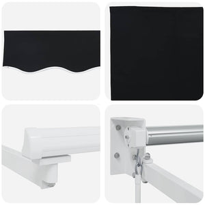 Schwarze Markise 300x250 cm