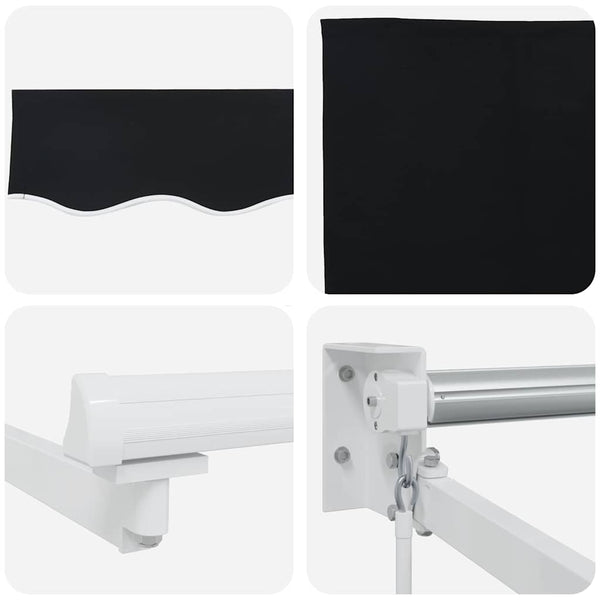 Schwarze Markise 300x250 cm