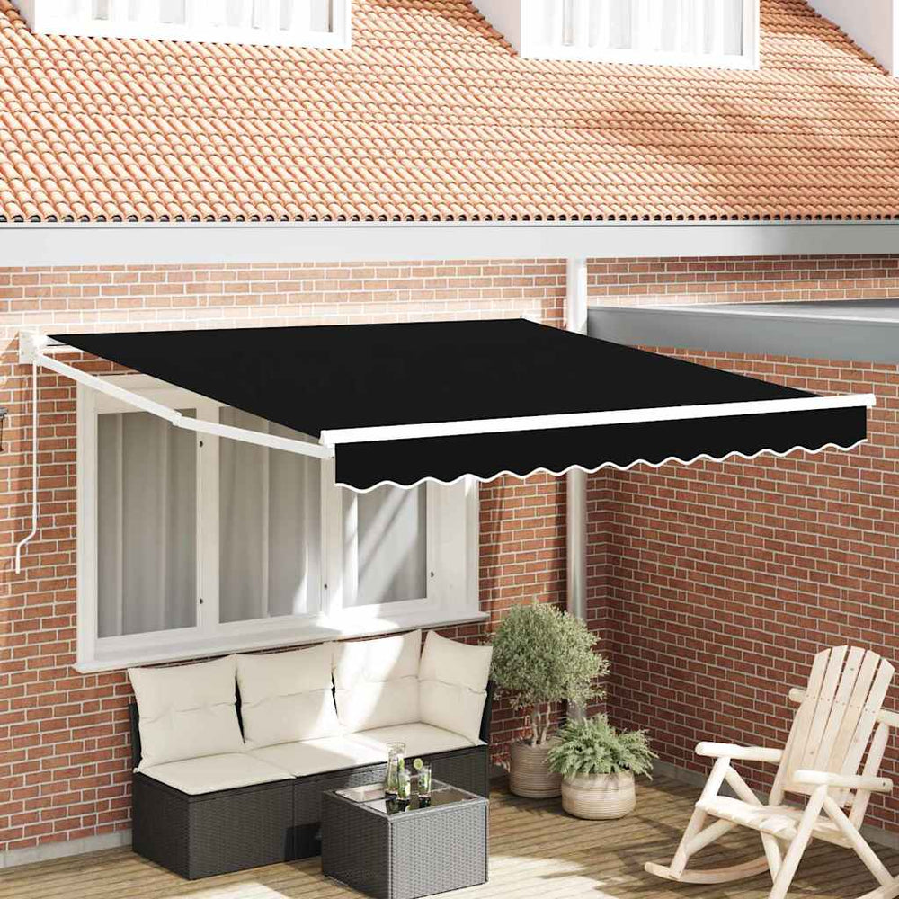 Schwarze Markise 300x250 cm