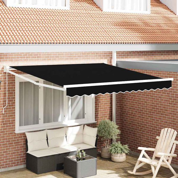 Schwarze Markise 300x250 cm