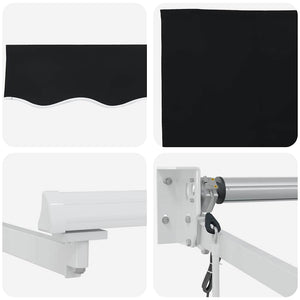 Schwarze Markise 300x250 cm