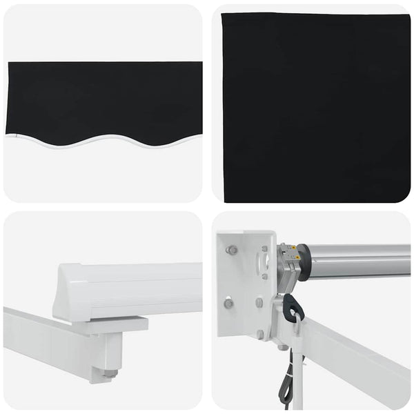 Schwarze Markise 300x250 cm