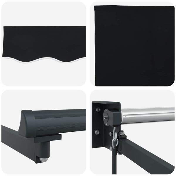 Schwarze Markise 300x250 cm